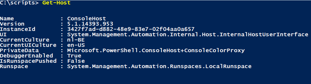 Get-Host