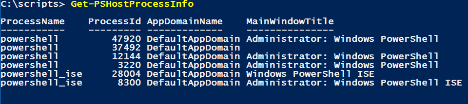 Get-PSHostProcessInfo